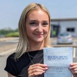 Amelia passed her test in Scunthorpe