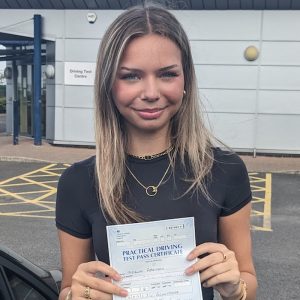 Amelia passed first time.