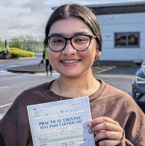 Anya passed first time