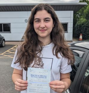 Ashley passed first time