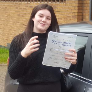 Caitlin passed first time