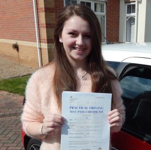 Celine passed her test first time