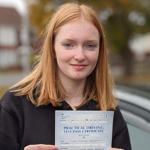Chloe passed first time
