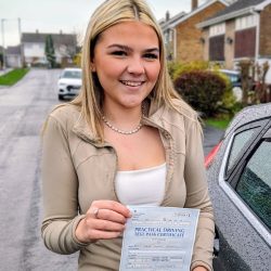 Chloe passed first time