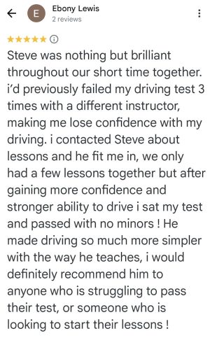 Review of driving lessons delivered by the Broughton School of Motoring in Scunthorpe