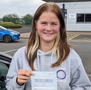 Emily passed first time