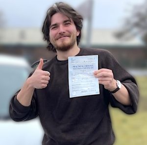 Fraser passed his test in Grimsby