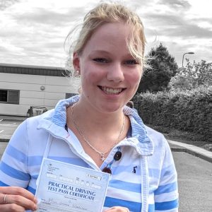 Grace passed her driving test with zero faults