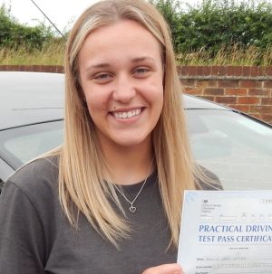 Hollie passed first time