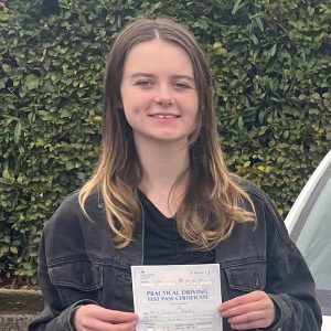 Jess took driving lessons with the Broughton School of Motoring