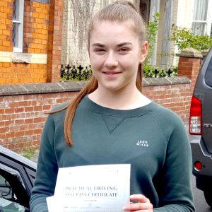 Jorja passed first time!