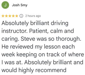 Josh's review of his driving lessons with the Broughton School of Motoring