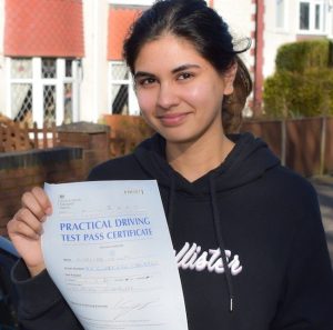 Khalida took an intensive course of driving lessons
