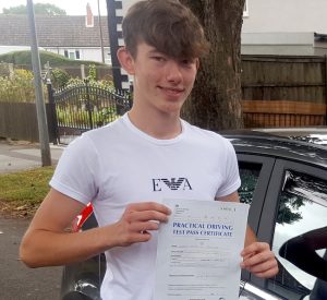 Kian passed his driving test in Scunthorpe with ZERO faults!
