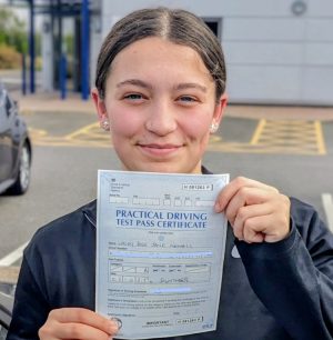 Lacey passed first time