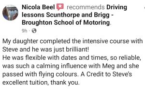 Review of an intensive driving course in Scunthorpe