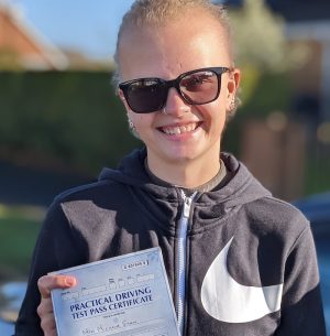 Michela passed first time