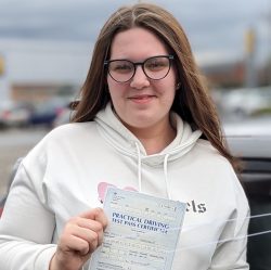 Molly passed her driving test in Scunthorpe