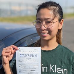 Noreen passed her driving test in Scunthorpe