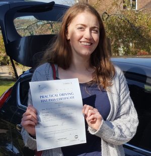 Roisin passed with just two tiny little faults!