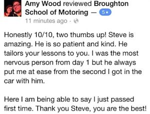 Amy review of her driving lessons